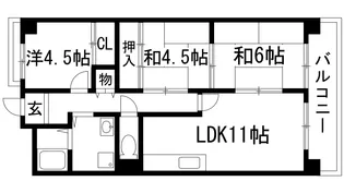 ノイハウス宝塚【3階】の間取り