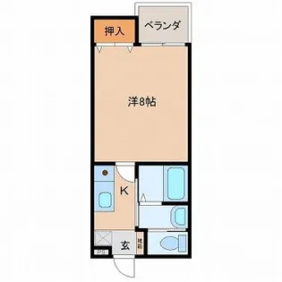 ソネット中野島【1階】の間取り