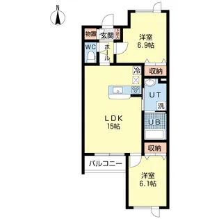nid・sud【5階】の間取り