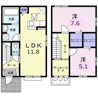 セレーノ A【1階】の間取り