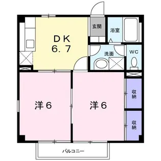 エステートハイツ【1階】の間取り