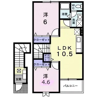 メゾン・アムール【2階】の間取り
