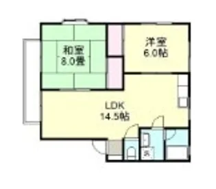 ロイヤルハイネス B【2階】の間取り