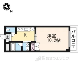 エリーフラッツ京町【1階】の間取り