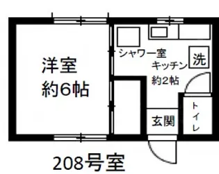 二村ハイツ【3階】の間取り