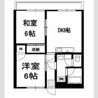 シーガルハイツ藤ヶ沢【2階】の間取り