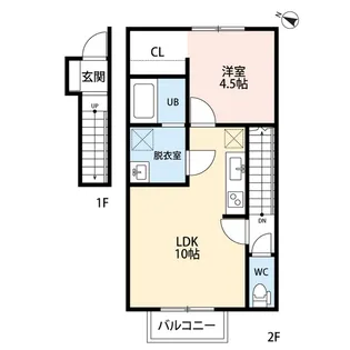 カーム近江【2階】の間取り