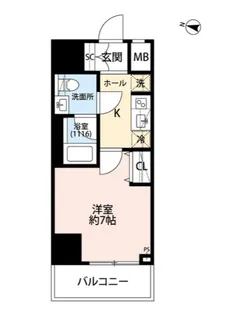 プレール ドゥーク梅島【1階】の間取り