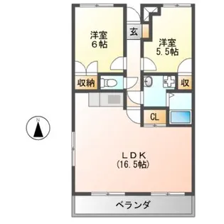 ウィングヒルズ羽曳野【3階】の間取り