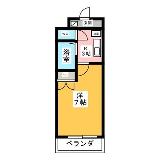 セントラルハイツ元塩【3階】の間取り