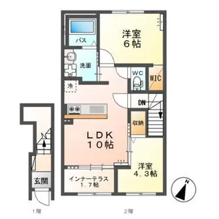 エスコルト【2階】の間取り