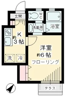 グリシーヌ経堂A棟【1階】の間取り