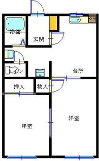 フレグランス寺向【1階】の間取り