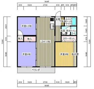 パステルコーポ【1階】の間取り