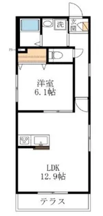 ルミナス弘道【1階】の間取り