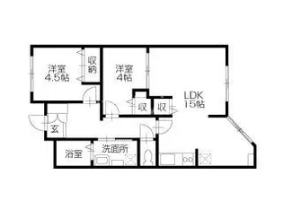 第1眉山マンション【3階】の間取り