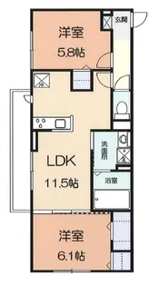 オルテンシア【1階】の間取り