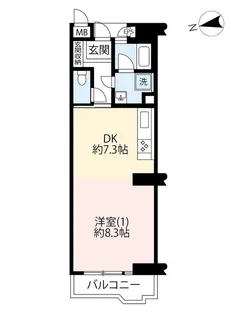 URエステート松江【5階】の間取り