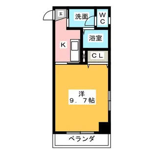 パークサイド名駅南【4階】の間取り