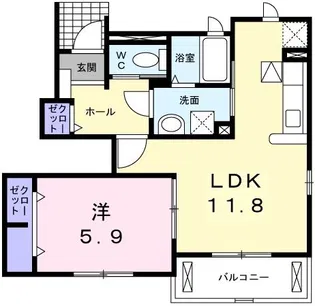 カルム【1階】の間取り