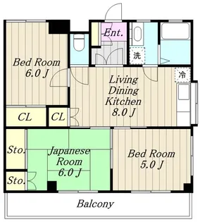 マンション城山【3階】の間取り