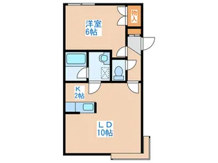 ヴェルエア-山の手【1階】の間取り
