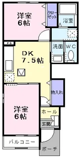 ブライトMACHIYASIKI【1階】の間取り