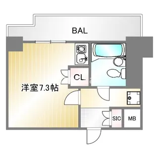 1Kの間取り画像