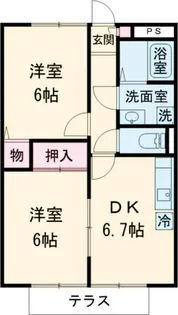 三重県三重郡朝日町大字柿【アパート】の間取り