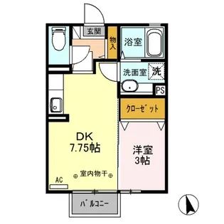 D-ROOM グリーンローズ A101【1階】の間取り