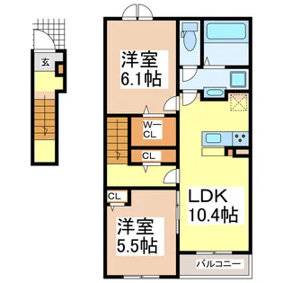 グランシエルII【2階】の間取り