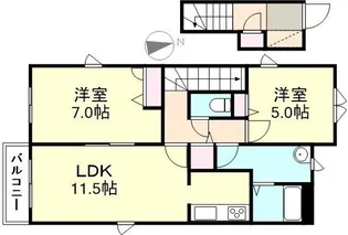 ファンカーサ【2階】の間取り