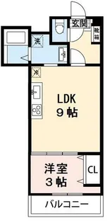 クレフ中山【3階】の間取り
