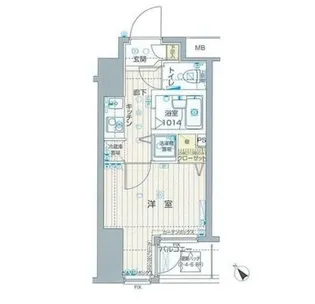 1Kの間取り画像