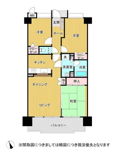 フラワーマンション上熊本【7階】の間取り