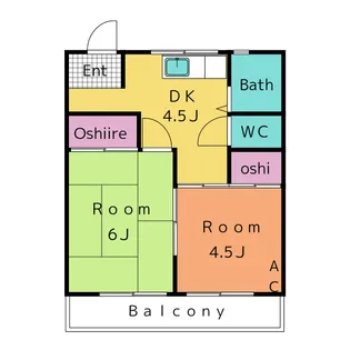 市川荘【2階】の間取り