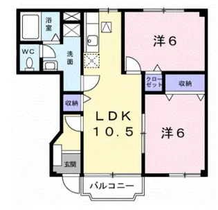 アクロスI【1階】の間取り
