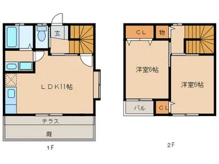 ビオス重留B【1階】の間取り