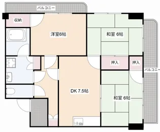 若園ハイツ【3階】の間取り