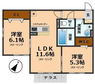 東京都杉並区和泉4【アパート】の間取り