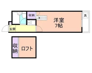シティパル秋月【2階】の間取り