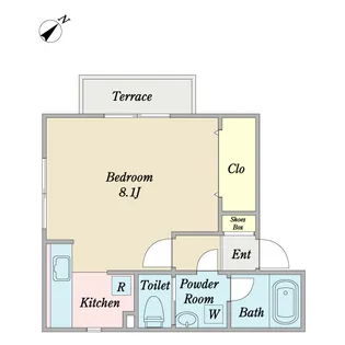 クロスフォレスト【1階】の間取り