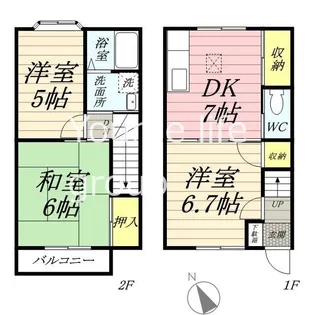 神奈川県平塚市日向岡1【一戸建】の間取り