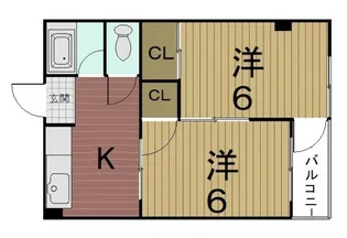 サンライズハイツ【2階】の間取り