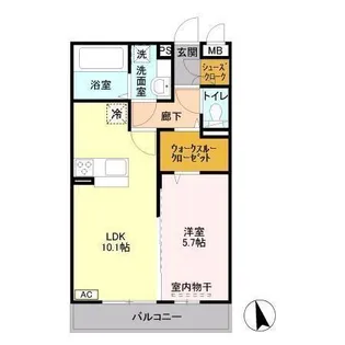 ガーデンハイツモッコク【3階】の間取り