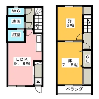 愛知県稲沢市六角堂東町5【一戸建】の間取り