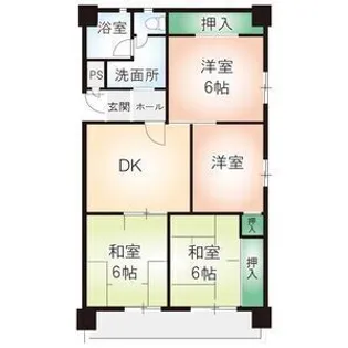 ハイツ東桜【6階】の間取り