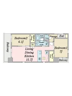 dea del mare【10階】の間取り