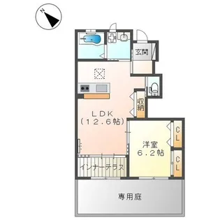 サザンアーブル【1階】の間取り