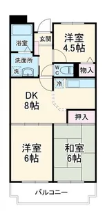 グランメール津田山【2階】の間取り